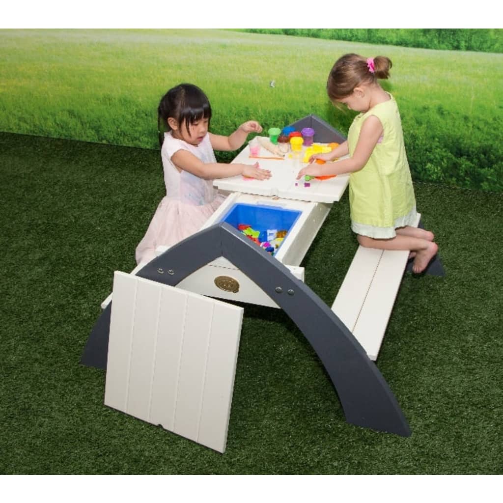 AXI Delta Children's Picnic Table Grey and White A031.023.00