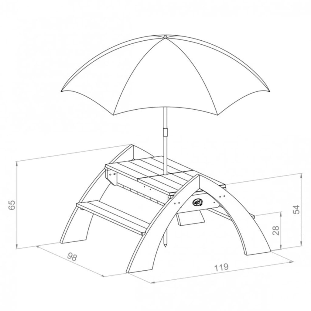 AXI Delta Children's Picnic Table Grey and White A031.023.00