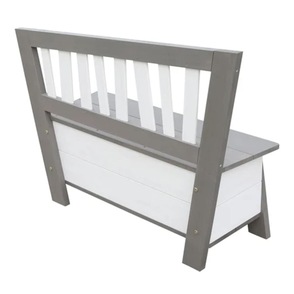 AXI Banc de rangement Corky Gris et blanc