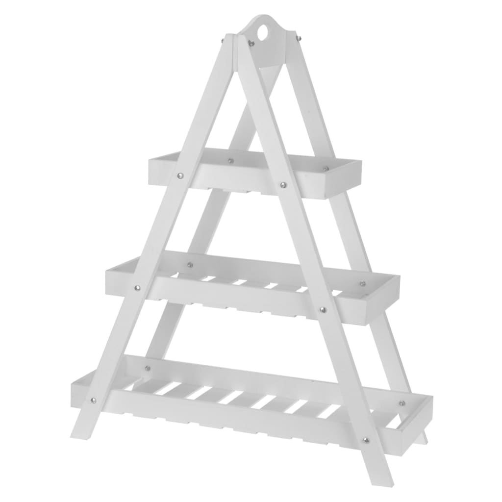 ProGarden Support triangulaire 3 niveaux MDF blanc