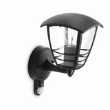 Applique murale extérieure - PHILIPS - Creek - Noir - Avec capteur - IP44
