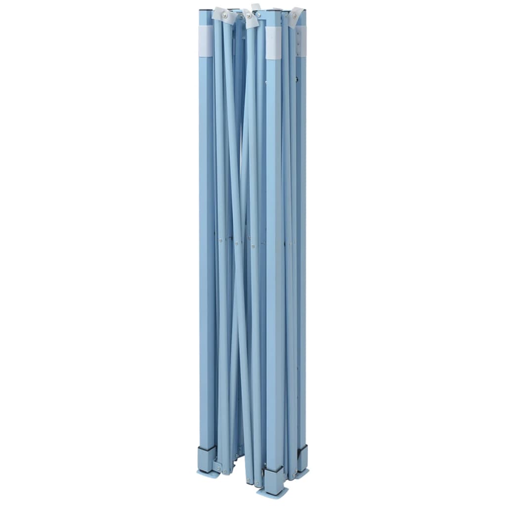 Tente pliable avec 4 parois latérales 3 x 4,5 m Bleu