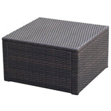 Hocker / Fußstütze Geflochtenes Harz 53 x 53 x 30 cm Braun