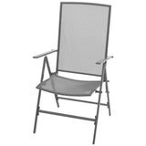 Chaises empilables de jardin lot de 2 Acier Gris