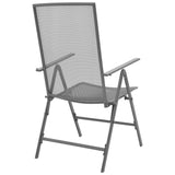 Chaises empilables de jardin lot de 2 Acier Gris