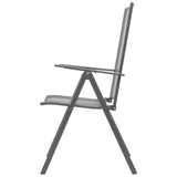 Chaises empilables de jardin lot de 2 Acier Gris