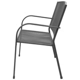 Banc de jardin 108 cm acier et maille anthracite