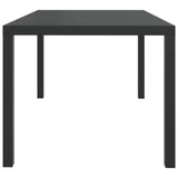 Table de jardin noir 150 x 90 x 74 cm Aluminium et WPC