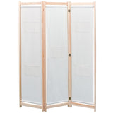 Trennwand 3 Paneele Creme 120x170x4 cm Stoff