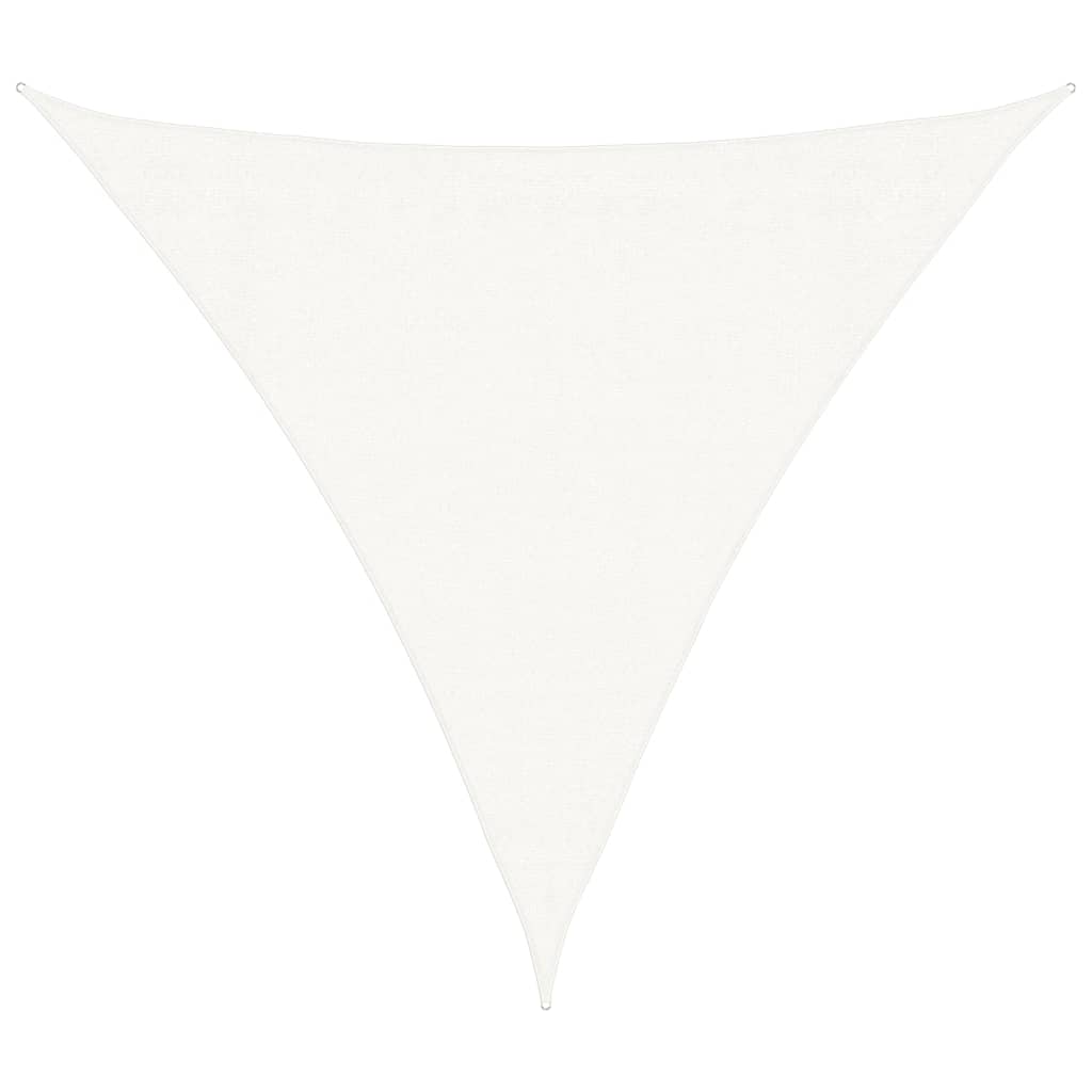 Voile d'ombrage PEHD Triangulaire 3,6 x 3,6 x 3,6 m Blanc