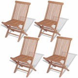 Chaises pliables de jardin lot de 4 Bois de teck solide