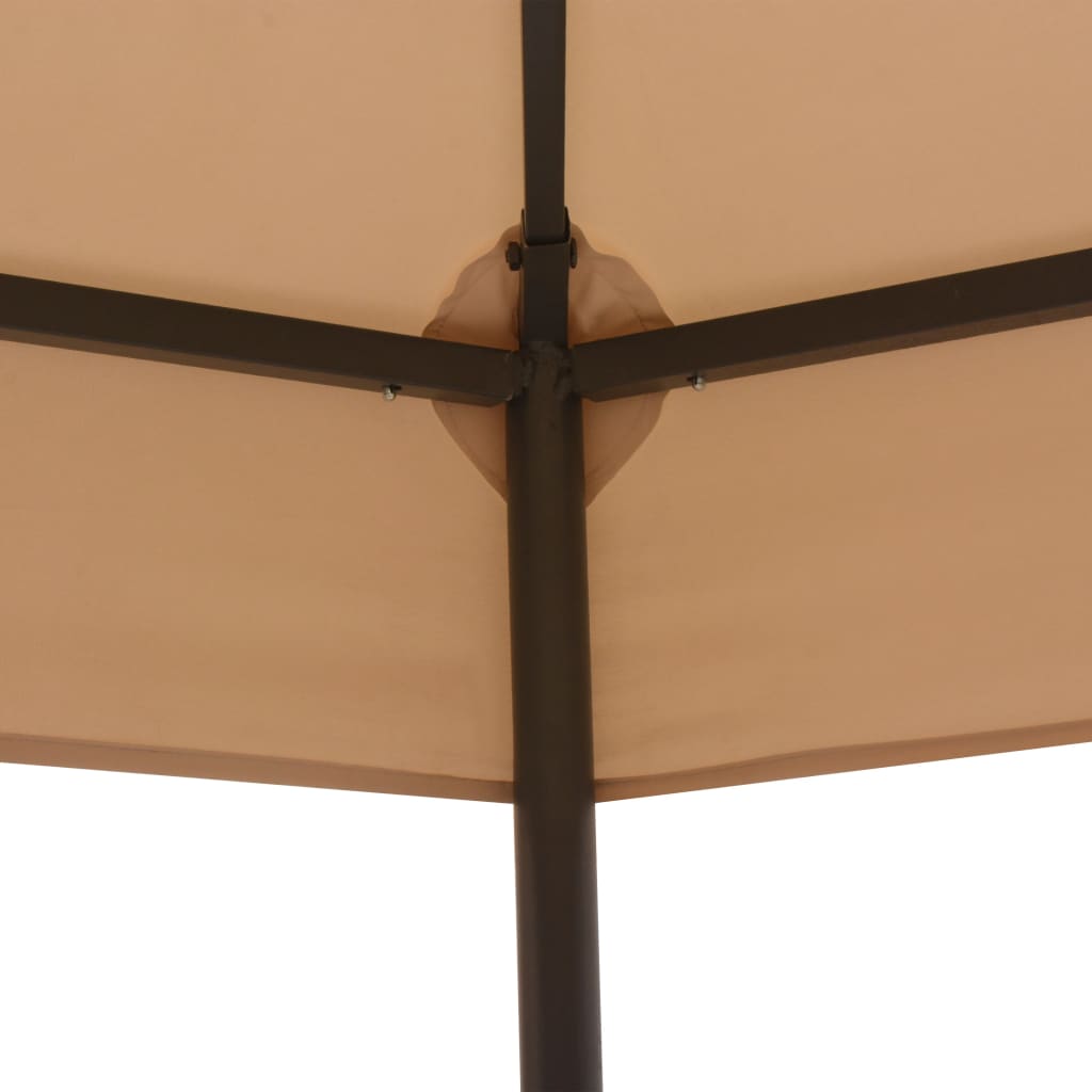 Chapiteau tente de jardin Hexagonal Beige 323 x 265 cm