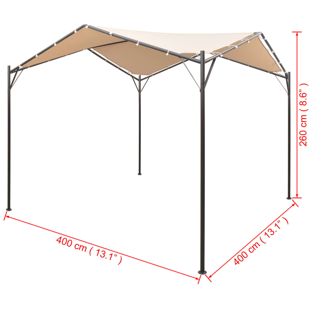 Chapiteau tente 4 x 4 m Beige Acier