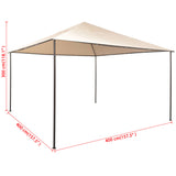 Chapiteau tente 4 x 4 m Acier Beige