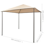 Chapiteau tente 3 x 3 m Beige Acier