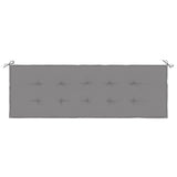 Coussin de banc de jardin gris 150x50x3 cm tissu oxford