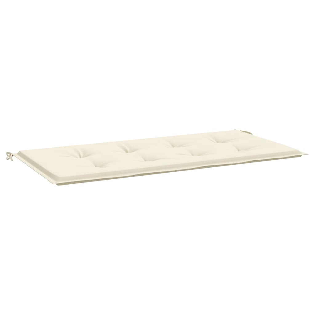 Coussin de banc de jardin crème 120x50x3 cm tissu oxford