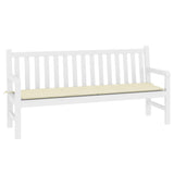 Coussin de banc de jardin crème 180x50x3 cm tissu oxford