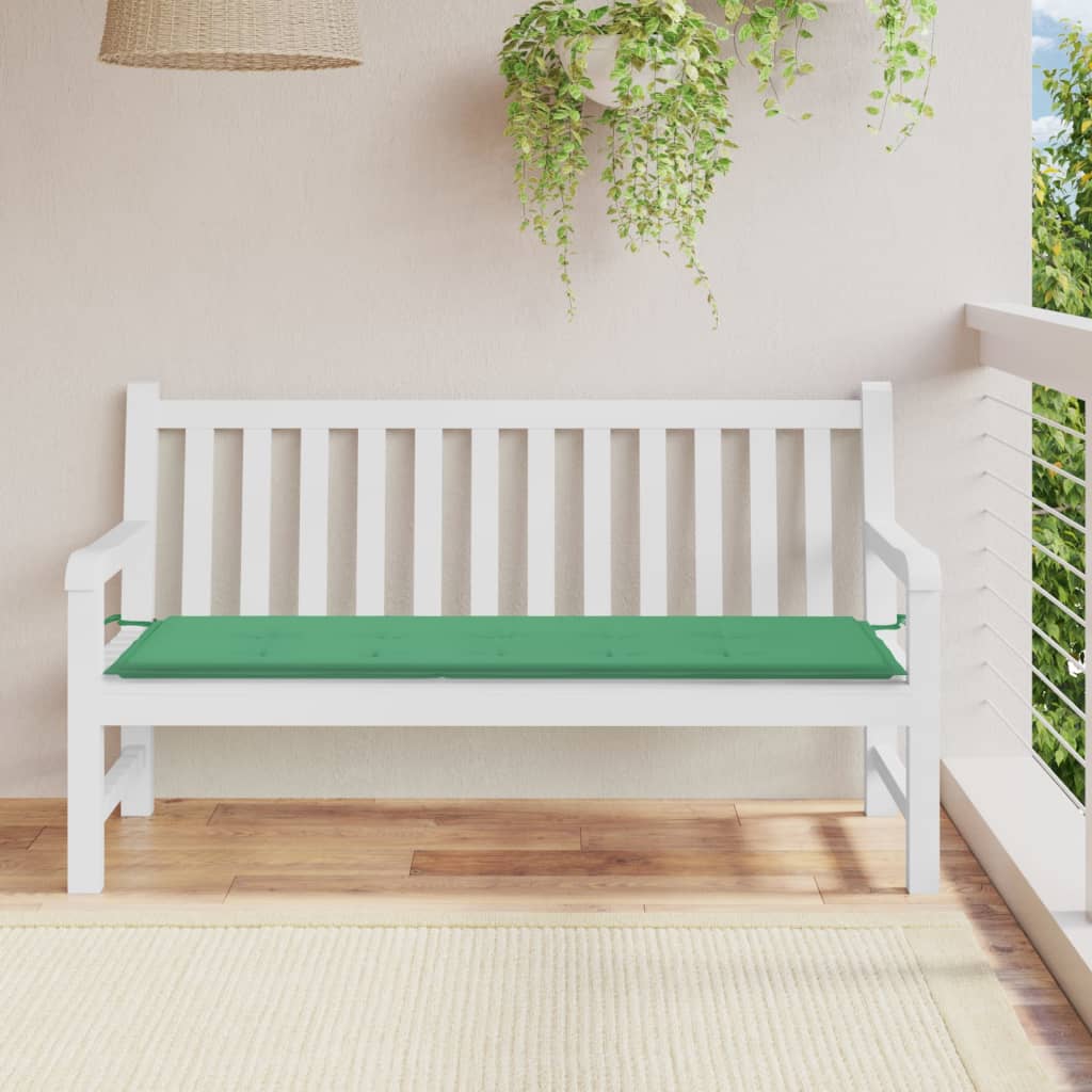 Coussin de banc de jardin vert 150x50x3 cm tissu oxford