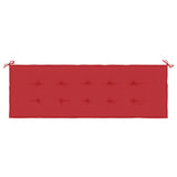 Coussin de banc de jardin rouge 150x50x3 cm tissu oxford