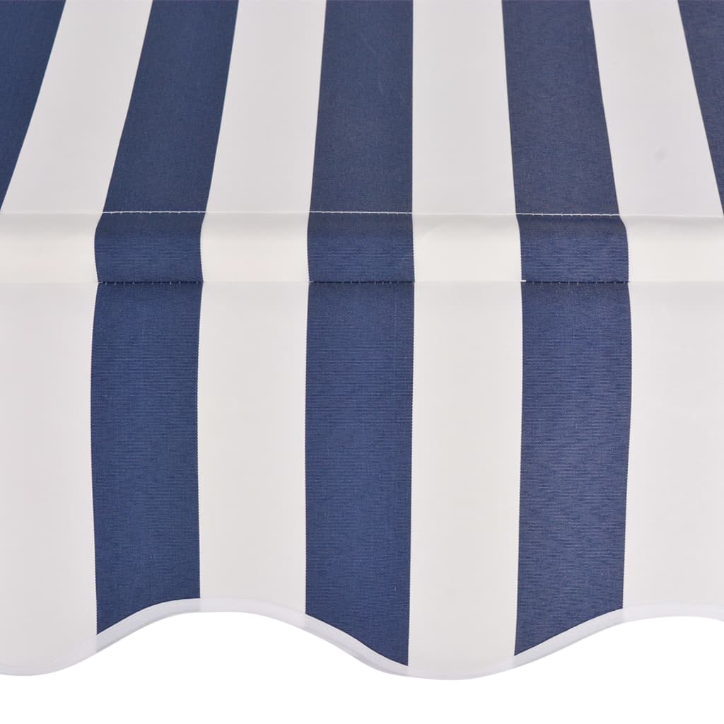 Manual retractable awning 400 cm Blue and white stripes