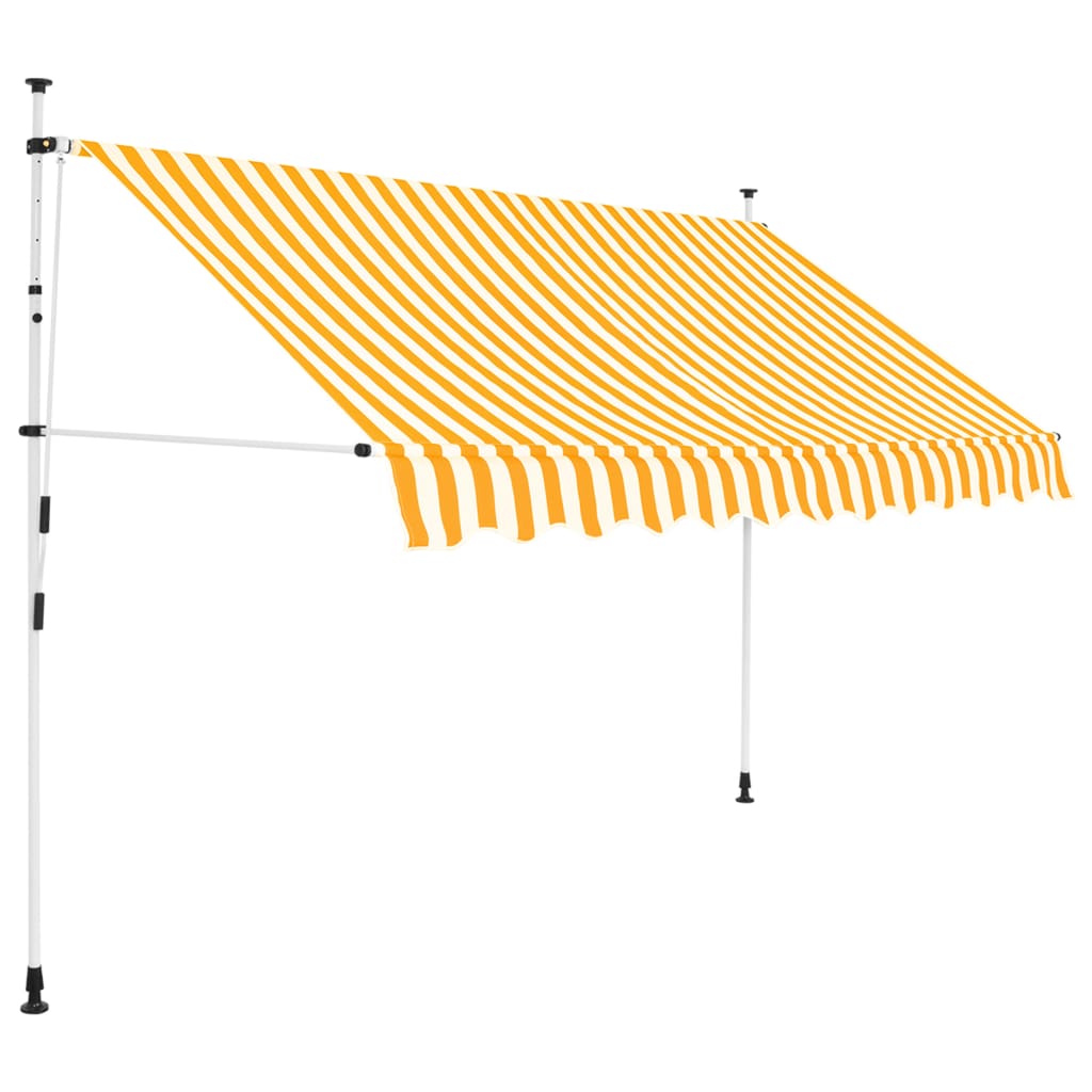 Auvent rétractable manuel 300 cm Rayures oranges et blanches