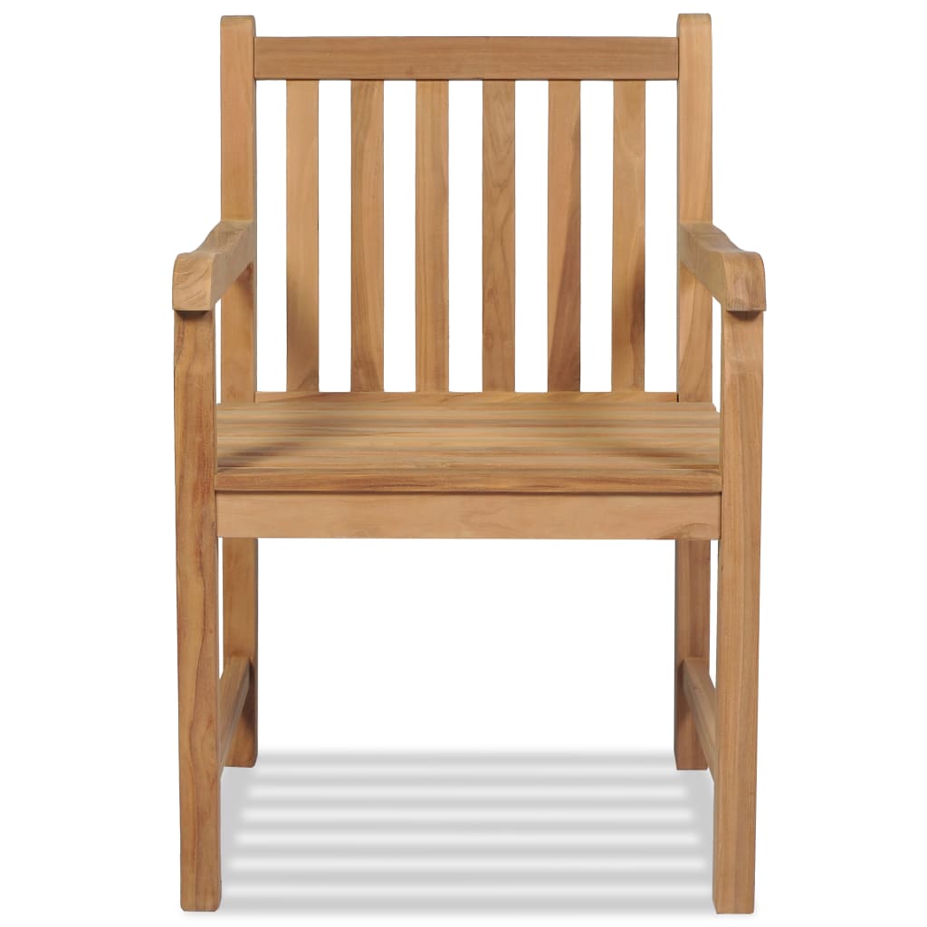 Chaises d'extérieur lot de 2 Bois de teck solide