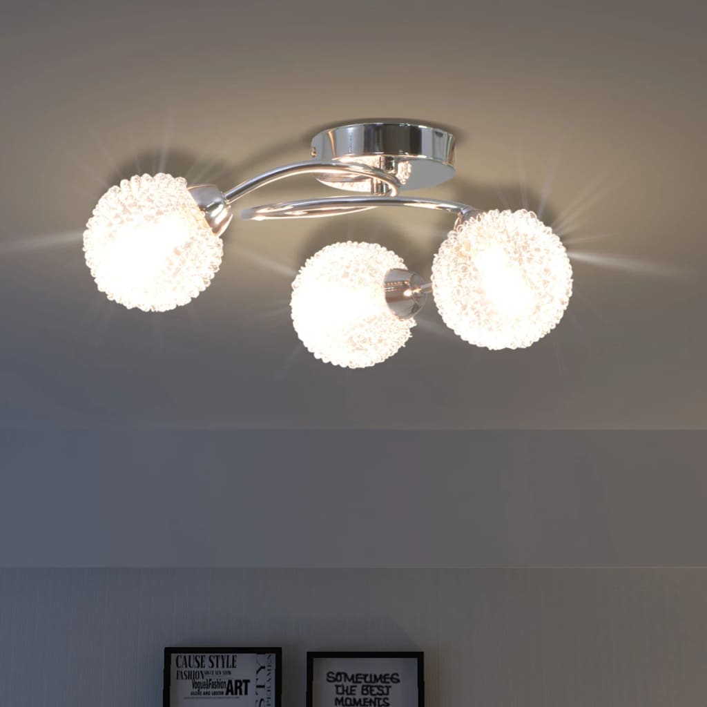 Ceiling light for 3 G9 120 W bulbs