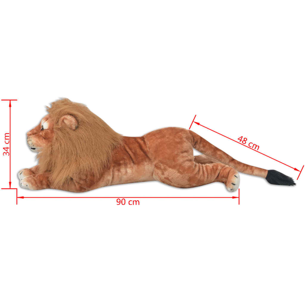 XXL Brown Plush Lion