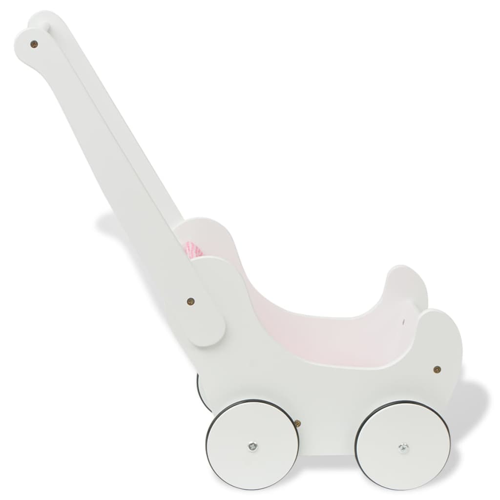 Doll Stroller Wood 53 x 25.7 x 50 cm White