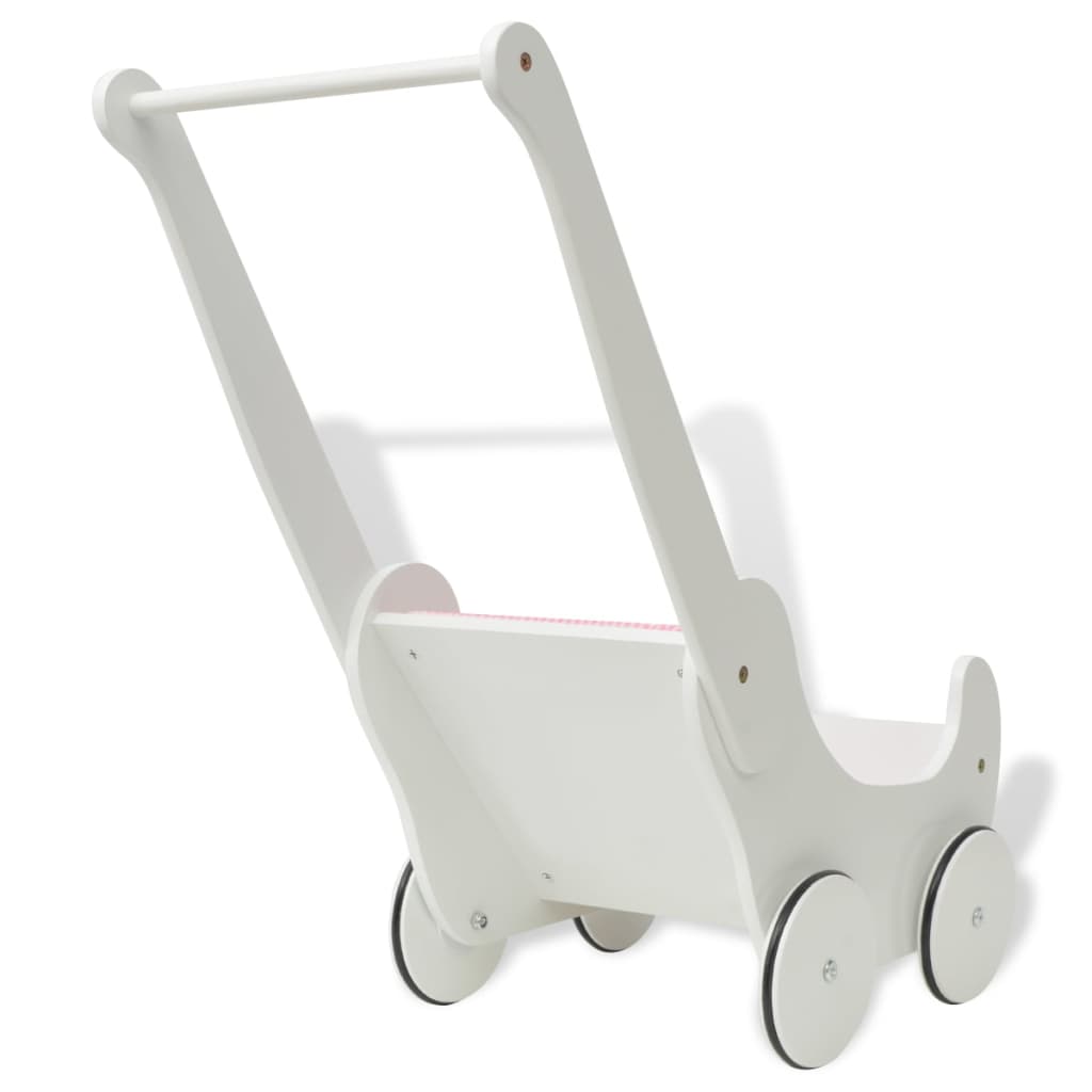 Doll Stroller Wood 53 x 25.7 x 50 cm White