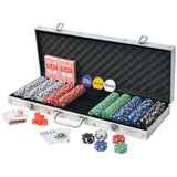 Jeu de poker avec 500 jetons Aluminium