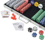 Jeu de poker avec 500 jetons Aluminium