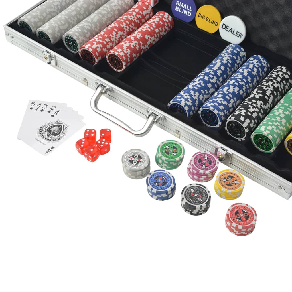 Coffret de poker avec 500 jetons Laser Aluminium