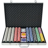 Jeu de poker avec 1000 jetons Laser Aluminium