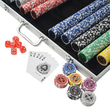 Jeu de poker avec 1000 jetons Laser Aluminium