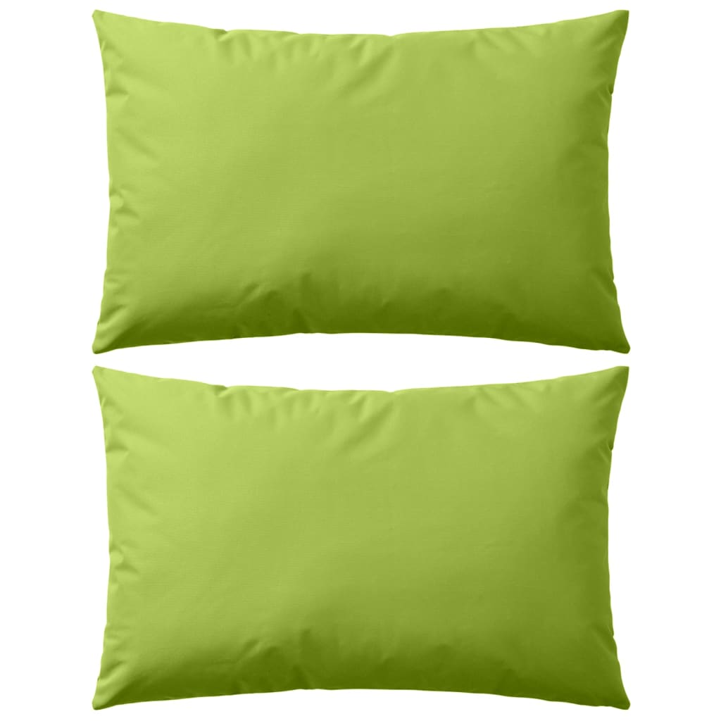 Oreiller d'extérieur lot de 2 60 x 40 cm Vert pomme