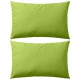 Oreiller d'extérieur lot de 2 60 x 40 cm Vert pomme