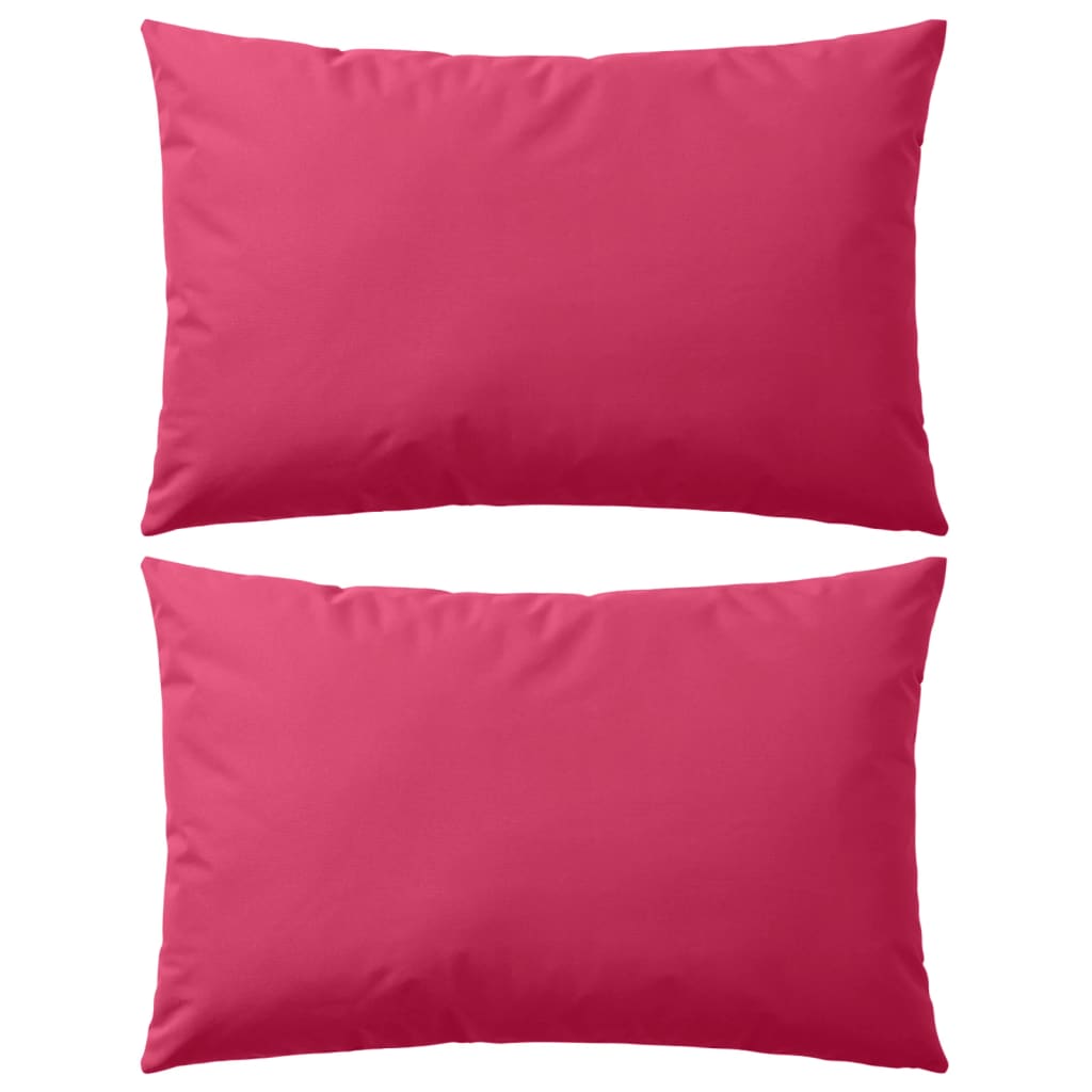 Oreiller d'extérieur lot de 2 60 x 40 cm Rose