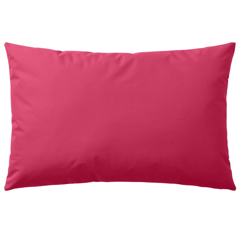 Oreiller d'extérieur lot de 2 60 x 40 cm Rose