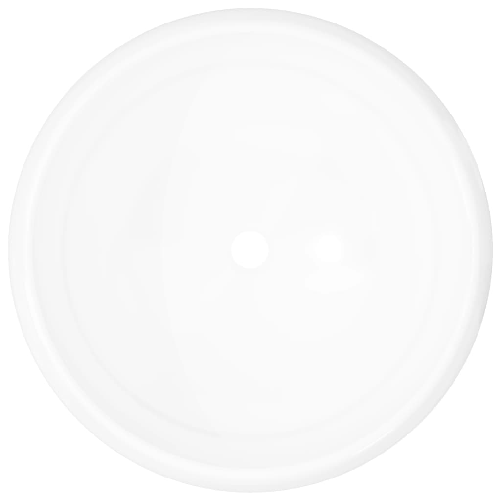 Lavabo ronde Céramique Blanc 40 x 15 cm