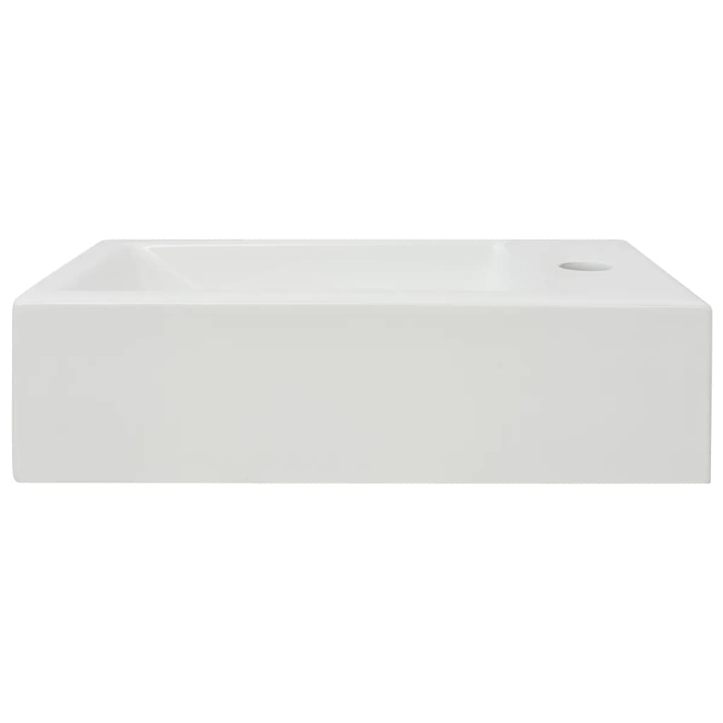 Vasque + trou de robinet Céramique Blanc 46 x 25,5 x 12 cm