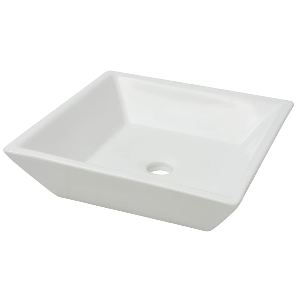 Lavabo carrée Céramique Blanc 41,5 x 41,5 x 12 cm