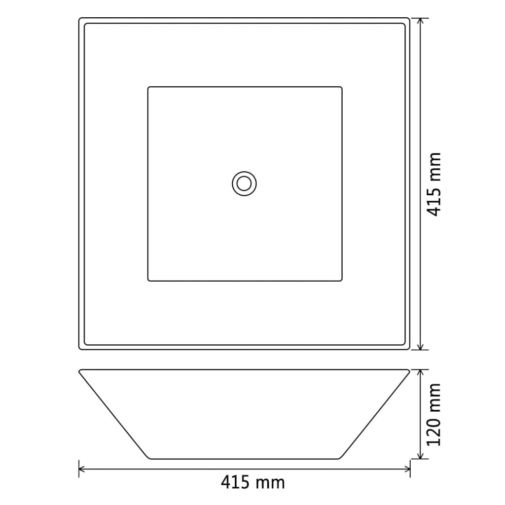 Lavabo carrée Céramique Blanc 41,5 x 41,5 x 12 cm