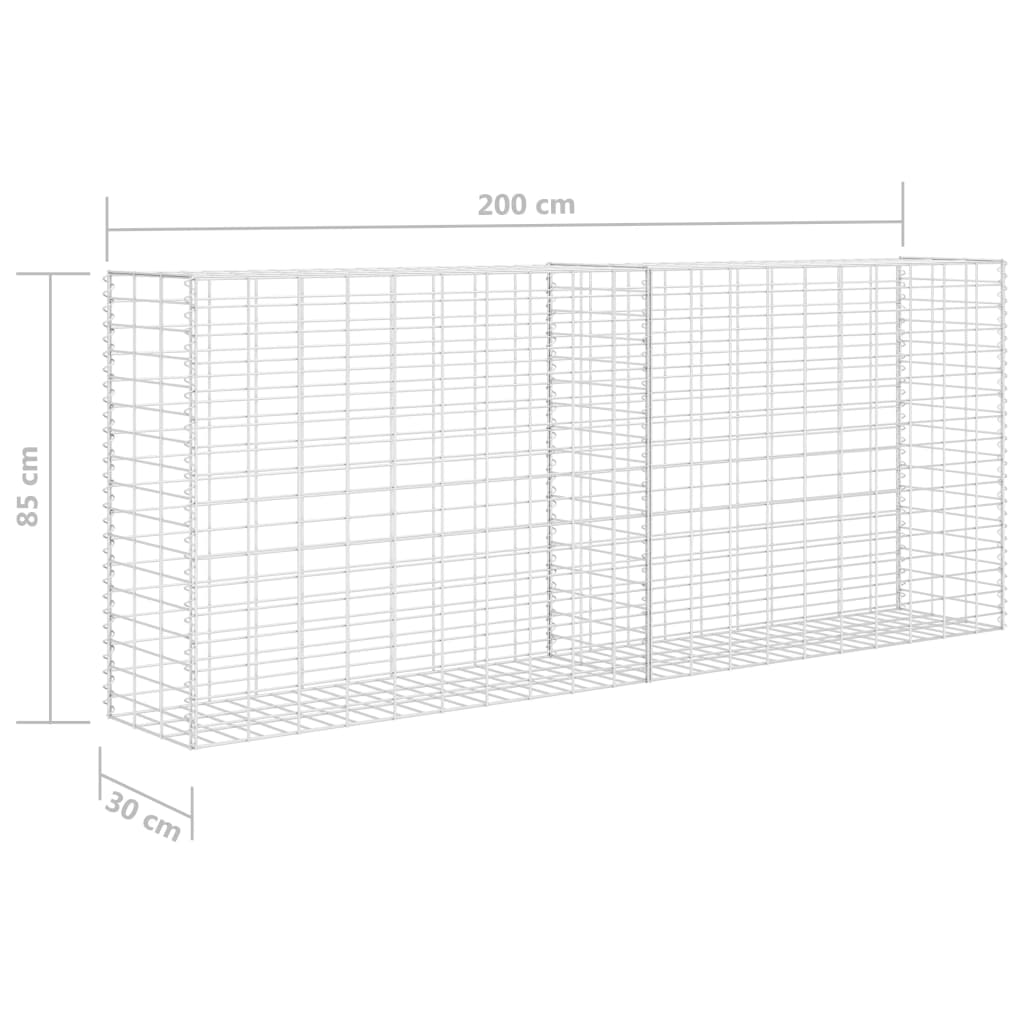 Gabion basket Stainless steel 85x30x200 cm