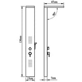 Duschpaneelsystem Edelstahl Quadratisch