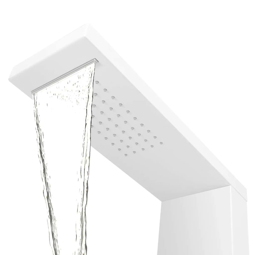 Système de panneau de douche Aluminium Mat Blanc