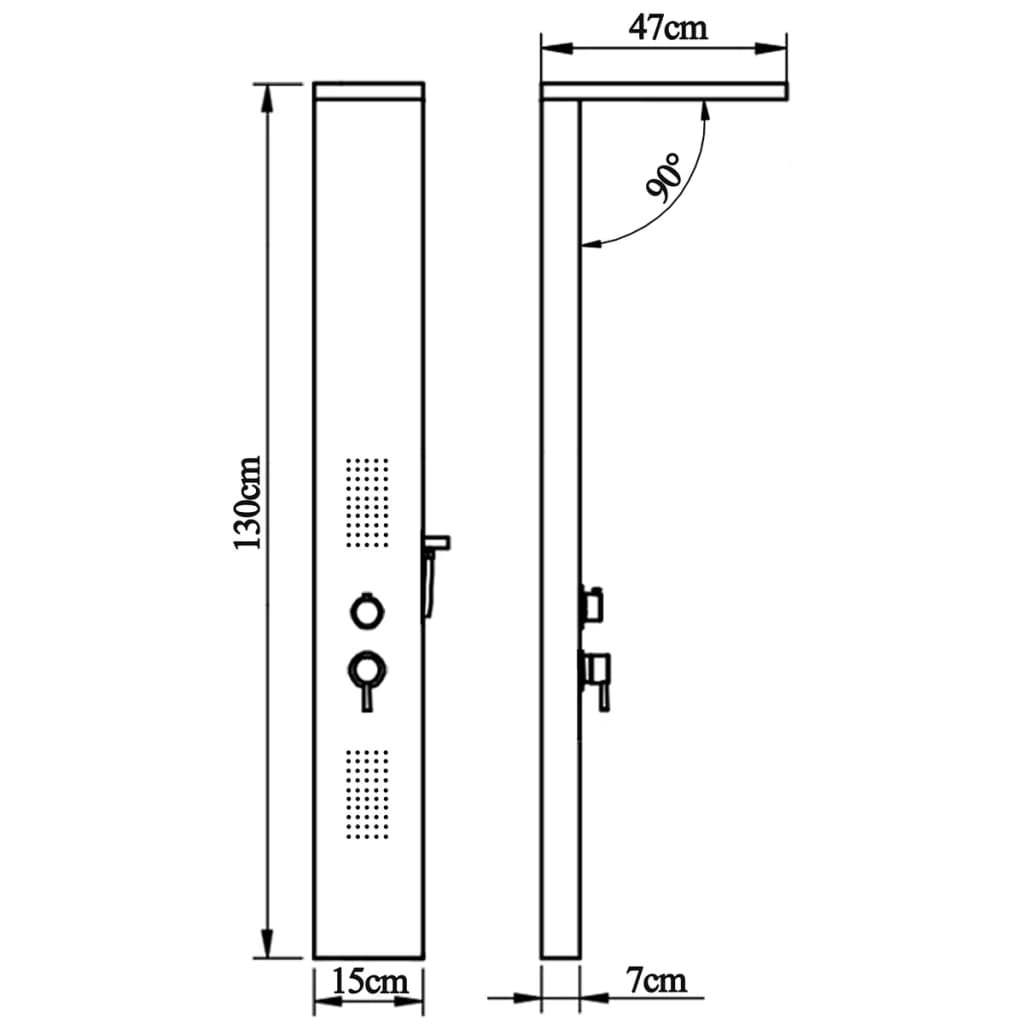 Système de panneau de douche Aluminium Mat Blanc