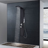 Système de panneau de douche Aluminium Mat Noir