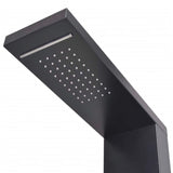 Système de panneau de douche Aluminium Mat Noir